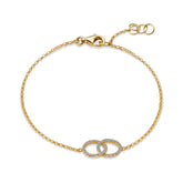 Diamond Interlocking Open Circle Bracelet - Dracakis Jewellers